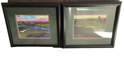 2 Vtg Framed William Collins?Watercolor Paintings Landscapes