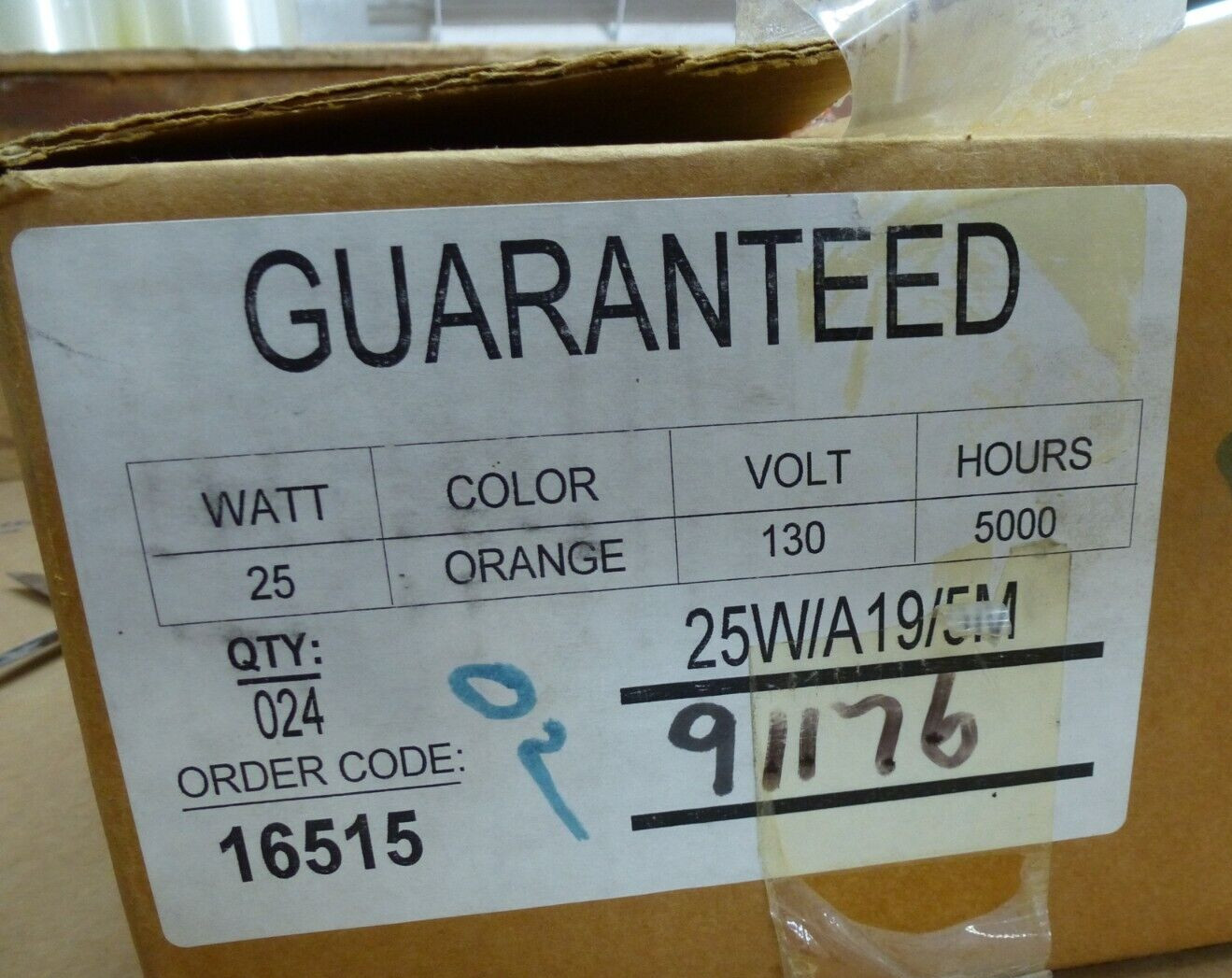 5 PACK 25 Watt A19 Orange Long Life Decorative Light Bulbs USA Party/Halloween