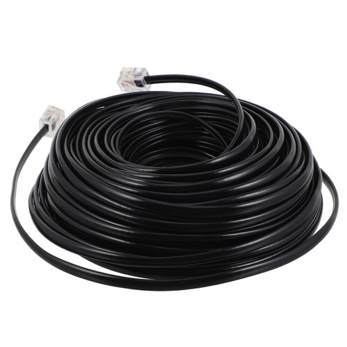 4-Core Telephone Landline Extension Telephone Line Extension Black Phone Cord