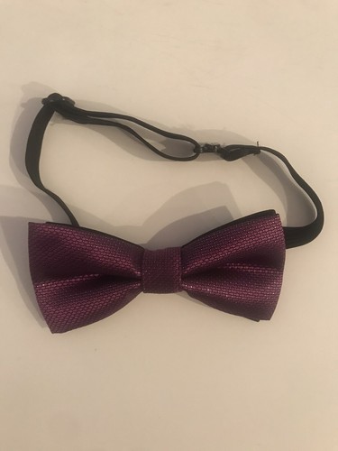 UNBRANDED BABY BOY PURPLE AND SILVER BOW TIE ONE SIZE