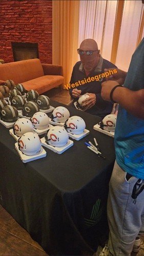 Mini casco de fútbol americano firmado por Jim Mcmahon CHICAGO BEARS SALUTE con certificado de autenticidad PRUEBA BECKETT - Imagen 2 de 9