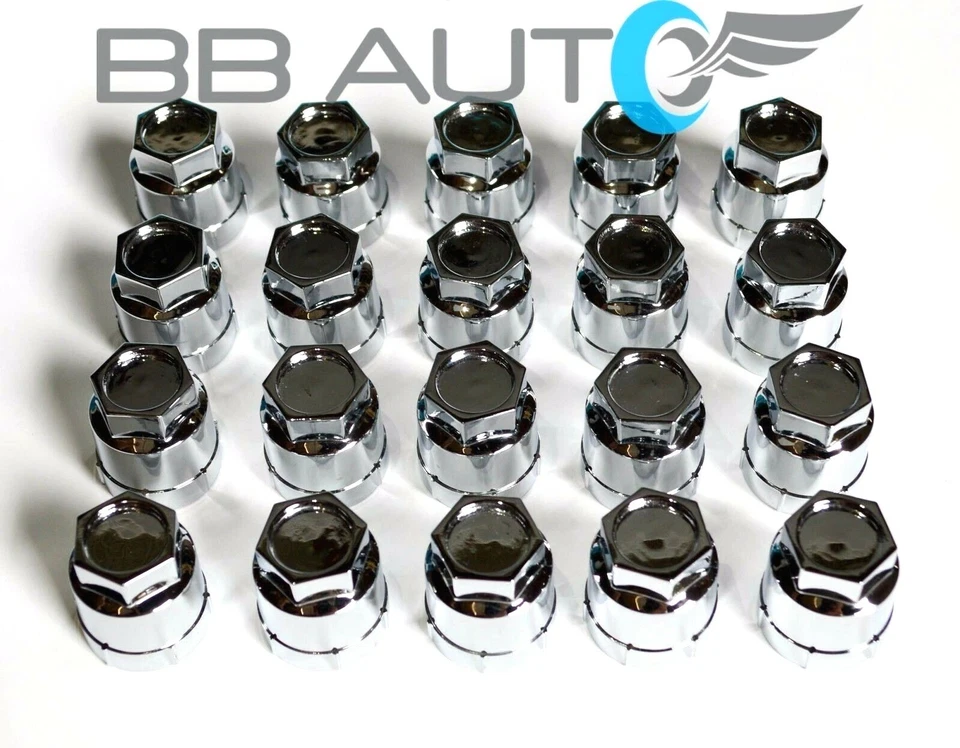 SET OF 20 NEW 82-92 CAMARO FIREBIRD SCREW ON CHROME LUG NUT COVERS CAPS - Image 3 of 3