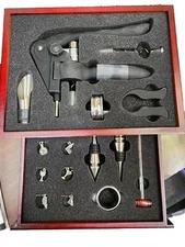 La Vigna Wine Bottle Opener w/ Accessories & Wine Glass Charms in Wood Gift Box