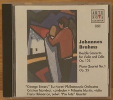 Double Concerto For Violin  Cello Op 102 Piano Quartet No 1 Op 25 CD Brahms