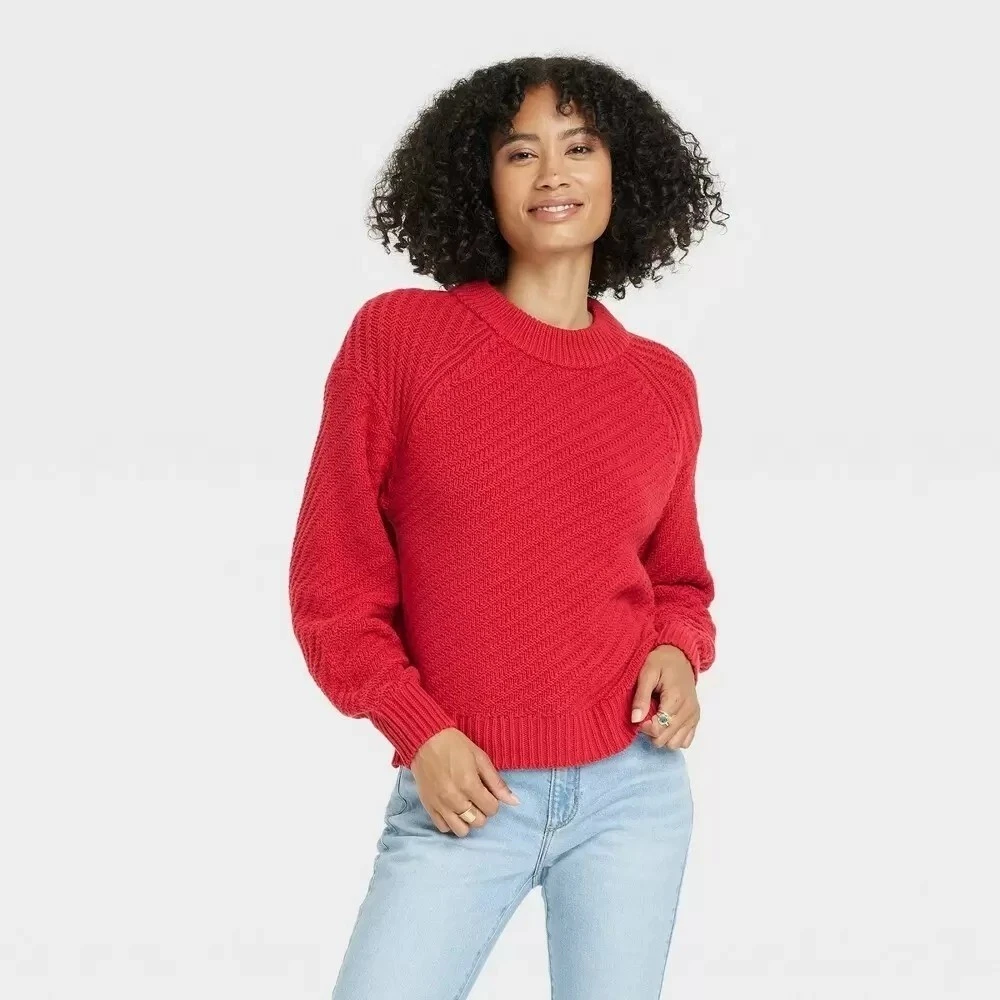 Crew neck top pullover sweater