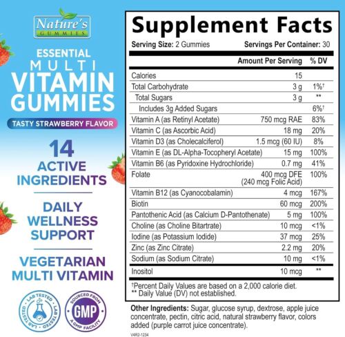 Multivitamin Gummies for Adults Extra Strength - Natural Complete Daily Gummy - Picture 2 of 9