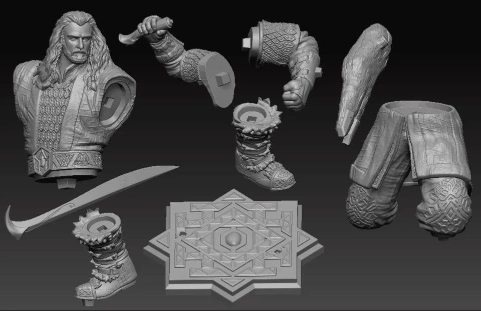 Thorin Oakenshield in resina 10k, altezza circa 12 cm. - Immagine 2 di 2