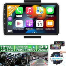 2 DIN 10" Android 14 Rotatable Car Stereo Radio Touch Screen GPS Wifi 32GB Navi