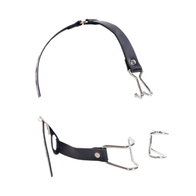 Mund öffnen  Mundknebel Biss Gag Mit Nasenhaken Cosplay Slave Kopf Harness NEU