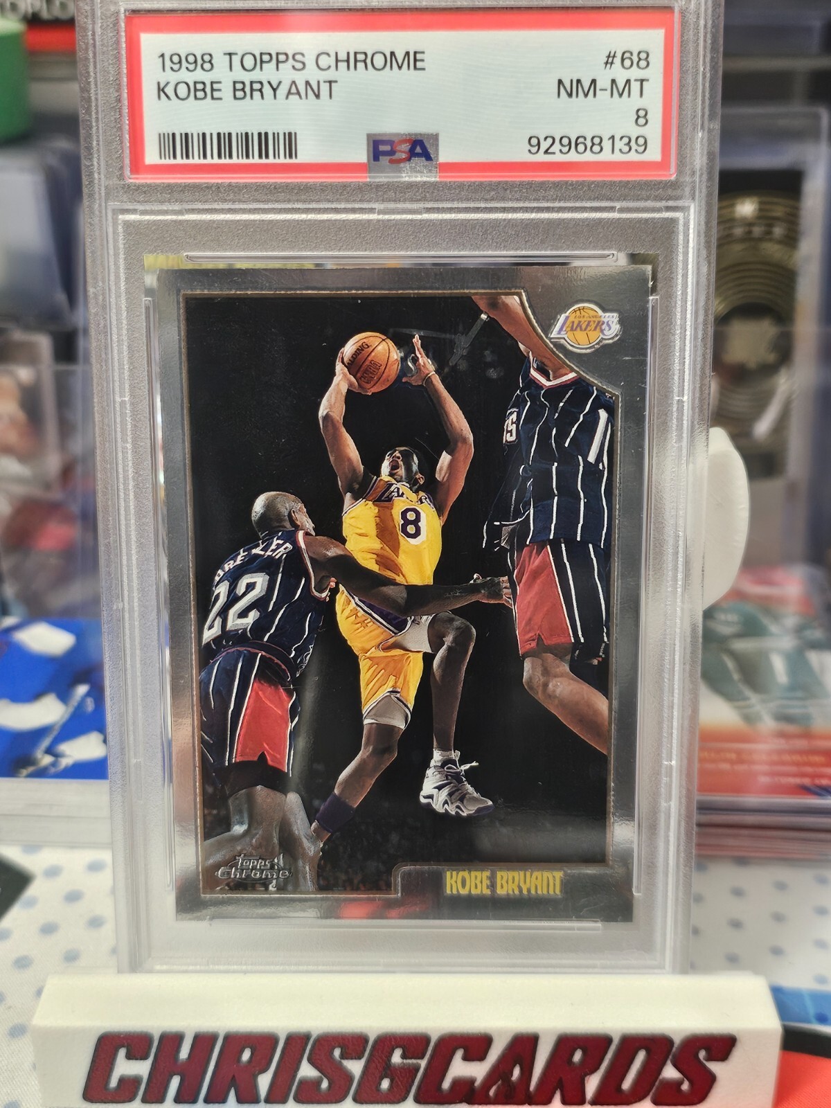 🔥💎1998 TOPPS CHROME #68 KOBE BRYANT LAKERS HOF PSA 8