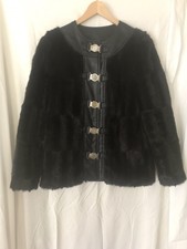 Alice By Temperley Faux Fur Black Jacket Uk 8