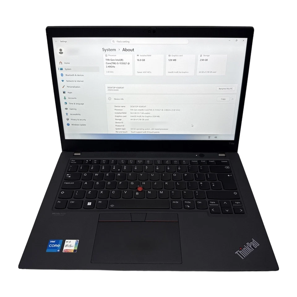 Lenovo ThinkPad T14s G2 · i5-1135G7 · 16GB · 256GB, photo 2 of 5
