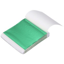 200 Sheet Gold Leaf Sheet, 3.3"x3.7" Booklet Paper,Turquoise