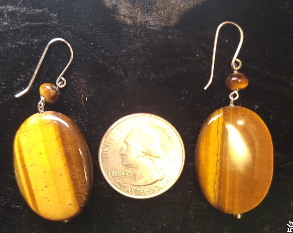 507. 😍 Impresionantes 🐅 Pendientes ojo de tigre🐯 Foto 4 de 4