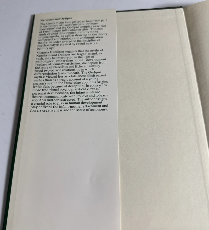 NARCISSUS and OEDIPUS The Children of Psychoanalysis Victoria HAMILTON 1st Edt  - Image 4 of 4