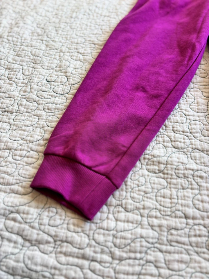 Nike Girl's Fuchsia Sweatpants with White Logo Size 6X #486 - Image 2 of 4