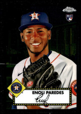 2021 Topps Chrome Anniversary 57 Enoli Paredes Houston Astros Rookie Card. rookie card picture