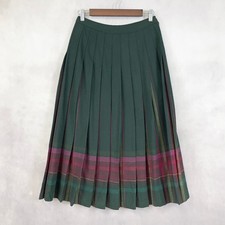 Vtg Pendleton Wool Pleated Skirt Size 10 Heritage Preppy Dark Academia Old Money