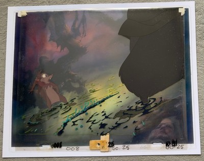 Secret of Nimh Production Cel Setup Hand painted handgezeichnet Don Bluth 4-teil