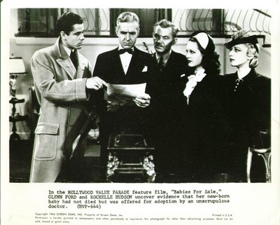 Glenn Ford Rochelle Hudson in Babies for Sale 8x10 1940