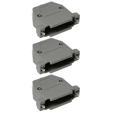 3 Pcs DB25 D-SUB 25 Pin Connector Hood Cover Shell Housing Screw Type Plastic