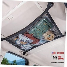 Car Ceiling Cargo Net Adjustable Double-Layer Mesh SUV Roof Organizer, 31"x21"