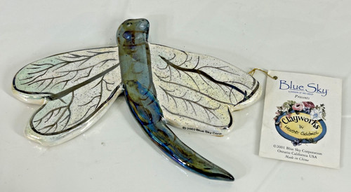 Blue Sky Clayworks Hanger Plaque Dragonfly Heather Goldminc - A1