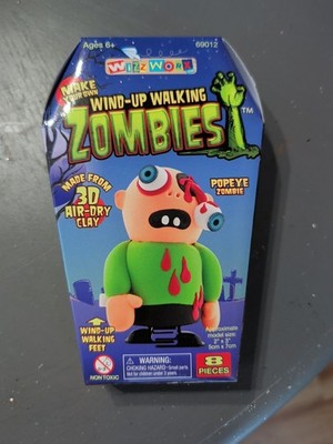 Wind-Up Walking Zombie - Popeye Wizzworx 3D Air-dry Clay 8 Pieces 
