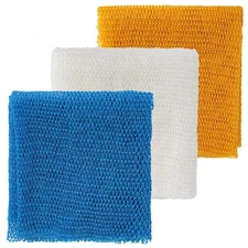 Exfoliating Face and Body Wash Bath Scrub Soft Weave Bath Towel 3Pcs