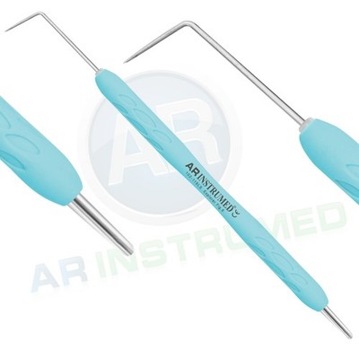 AR Silicone Coated Dental Explorer Fig.6 Extra Thin Diagnostic Single-Ended Tool