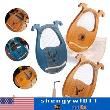 16 String Lyre Harp Mahogany Body With Tuning Key String Cartridge 
