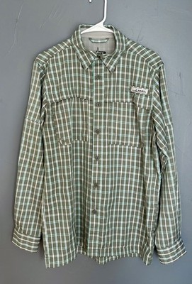 Habit button 40+ Solar Factor Shirt M Fishing Outdoors, Breathable Plaid Pockets