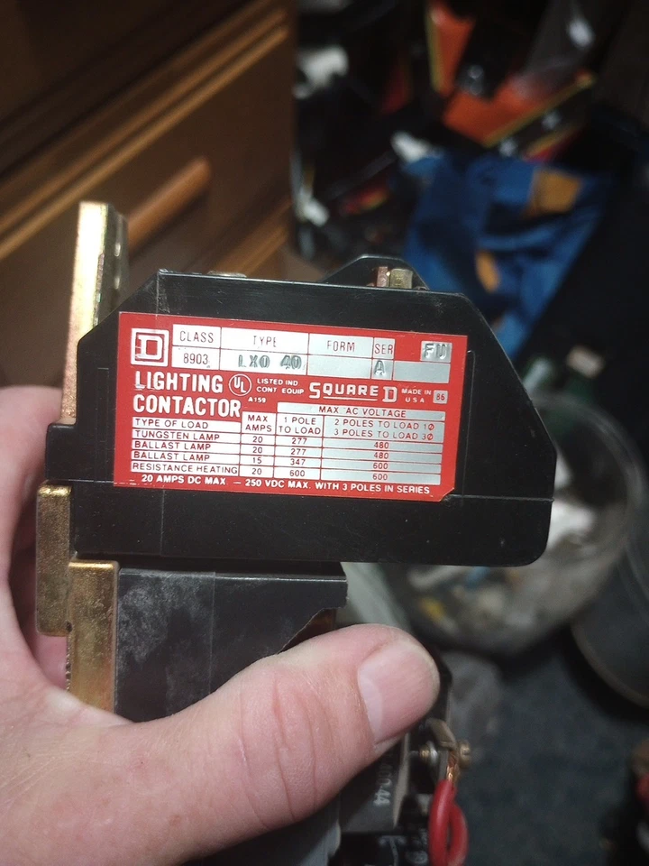 square d latching lighting contactor 6 pole 120 volt coil - Image 3 of 4