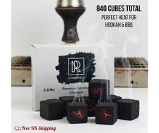 M Rosenfeld Premium Coconut Charcoal 2.6lb Natural Hookah Cubes Set of 10