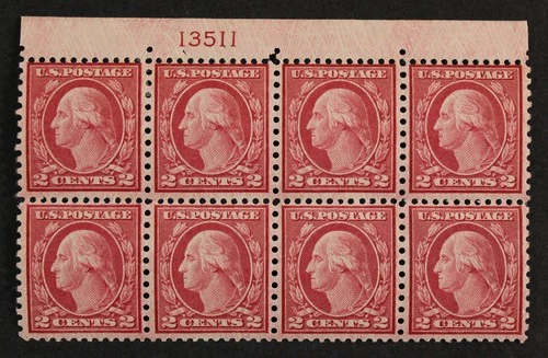 CKStamps: US Stamps Collection Scott#540 Block Mint 2NH 6H OG Perf Spot Thin