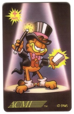 (4u) Garfield Der Magier Mit Zylinder Und Zauberstab Muster 00/00 Telefonkarte