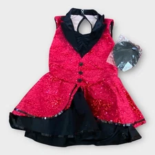 WEISSMAN Showtime Dance Costume Girls IC 7/8 Red I Want 17710 Theater NEW