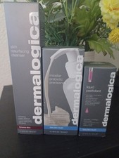 DERMALOGICA PRE CLEANSE/RESURFACING CLEANSER/LIQUID PEELIFOLIANT 3 PIECE SET NIB