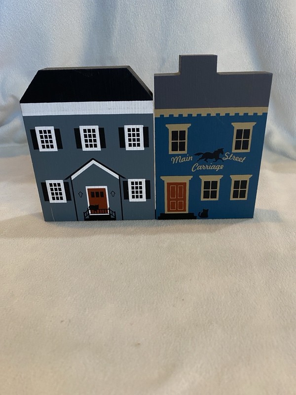 Cats Meow 2-piece Set Series 3 Allen Coe and Main St. Carriage Houses Wooden
