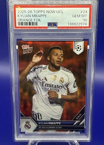 2024-25 Topps Now Uefa Champions League - Kylian Mbappe #002 Orange Foil