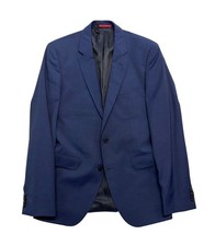 Hugo Boss 38L Jeffrey Navy Blue Marzotto Wool Blazer Jacket Sport Suit Coat