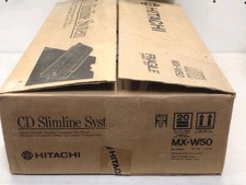 ORIGINAL BOX MANUAL PACKING Hitachi MX-W50 stereo cassette receiver CD player
