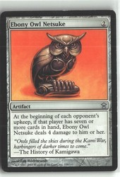 Ebony Owl Netsuke 154/165 Saviors of Kamigawa