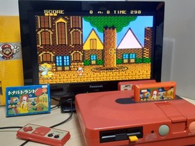 Famicom Donald Land Game with Box + Manual, Tested, Terminal Cleaned, Used