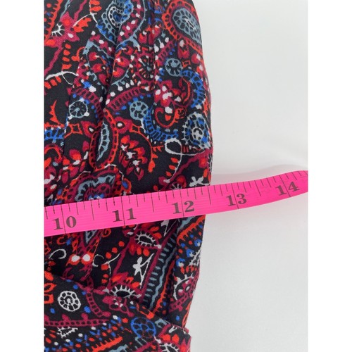 Abercrombie Spaghetti Strap Paisley Burgundy and Navy Dress Size Small Y2K - Picture 3 of 7