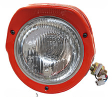 COPPIA FANALI ANTERIORI SX+DX ARANCIO TRATTORE FIAT SERIE 540-640-605 in lamiera