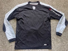 Louis Garneau Cycling Jersey Mens Small Black Long Sleeve Mountain