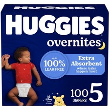 Huggies Overnites Diapers Baby Size 5 100 Ct 27 lbs 