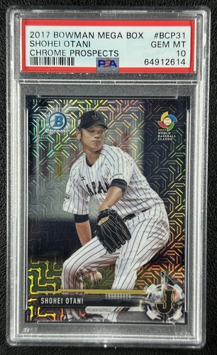 SHOHEI OHTANI OTANI PSA 10 2017 BOWMAN CHROME BCP31 MEGA PROSPECT MOJO REFRACTOR