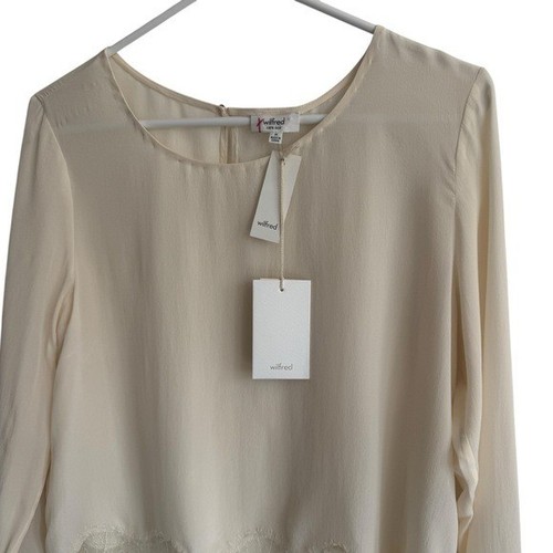 NWT Wilfred Aritzia Desaix Blouse, Milk, Size M - Picture 2 of 8